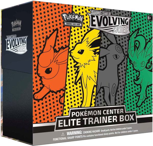 Pokemon TCG: Sword & Shield - Evolving Skies Flareon Jolteon Umbreon Leafeon Elite Trainer Box