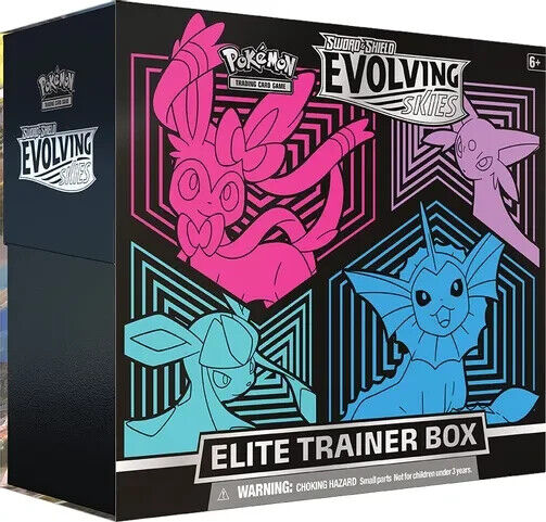 Pokemon TCG: Sword & Shield - Evolving Skies Vaporeon, Glaceon, Espeon & Sylveon Elite Trainer Box